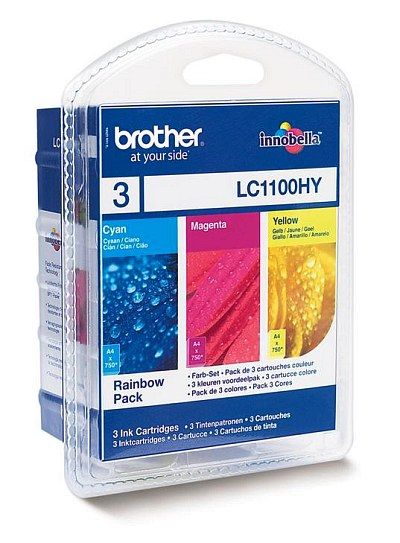 Packet 3 Cartuse Inkjet Brother LC1100 Magenta Yellow si Cyan
