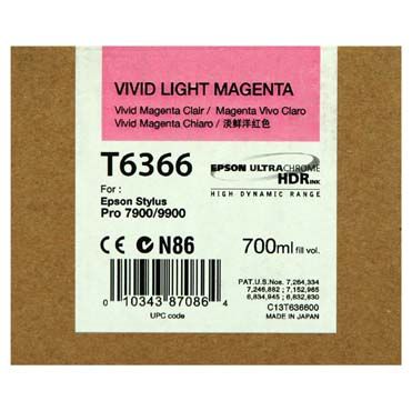 Cartus Inkjet Epson Vivid Light Magenta T636600 UltraChrome HDR 700 ml