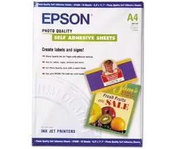 Hartie fotografica epson ink jet paper self-adhesive a4 10 sheets