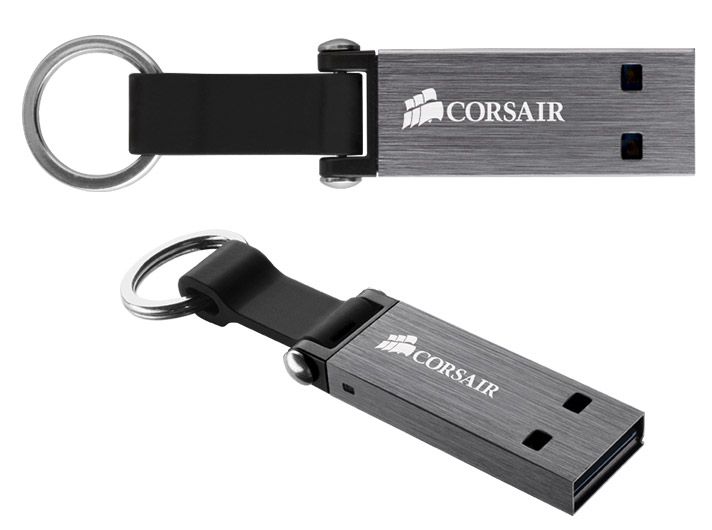 Flash Drive Corsair 64GB USB 3.0 Voyager Mini 3 Key-Ring Size
