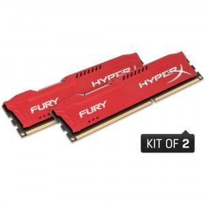 Memorie desktop kingston hyperx fury red 16gb ddr3 1866 mhz cl10 dual channel kit