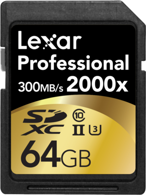 Card Memorie Lexar 64GB SDXC CLS10 UHS-II 300MB/s