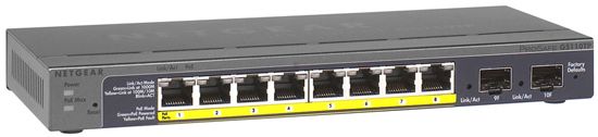 Switch Netgear GS110TP cu management cu PoE 8x1000Mbps-RJ45 (PoE) + 2xSFP