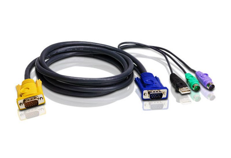 Cablu KVM Aten 2L-5302UP SPHD to VGA USB & PS/2 1.8 metri