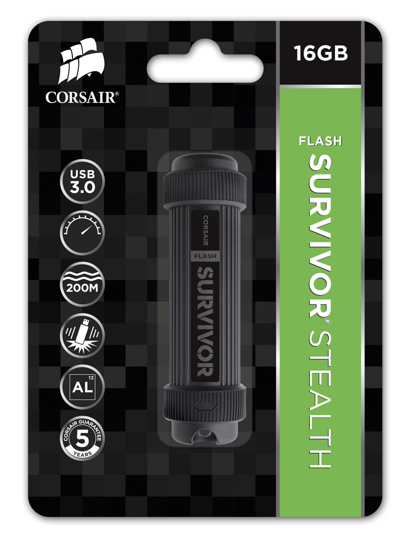 Flash USB Corsair Survivor Stealth 16GB USB 3.0