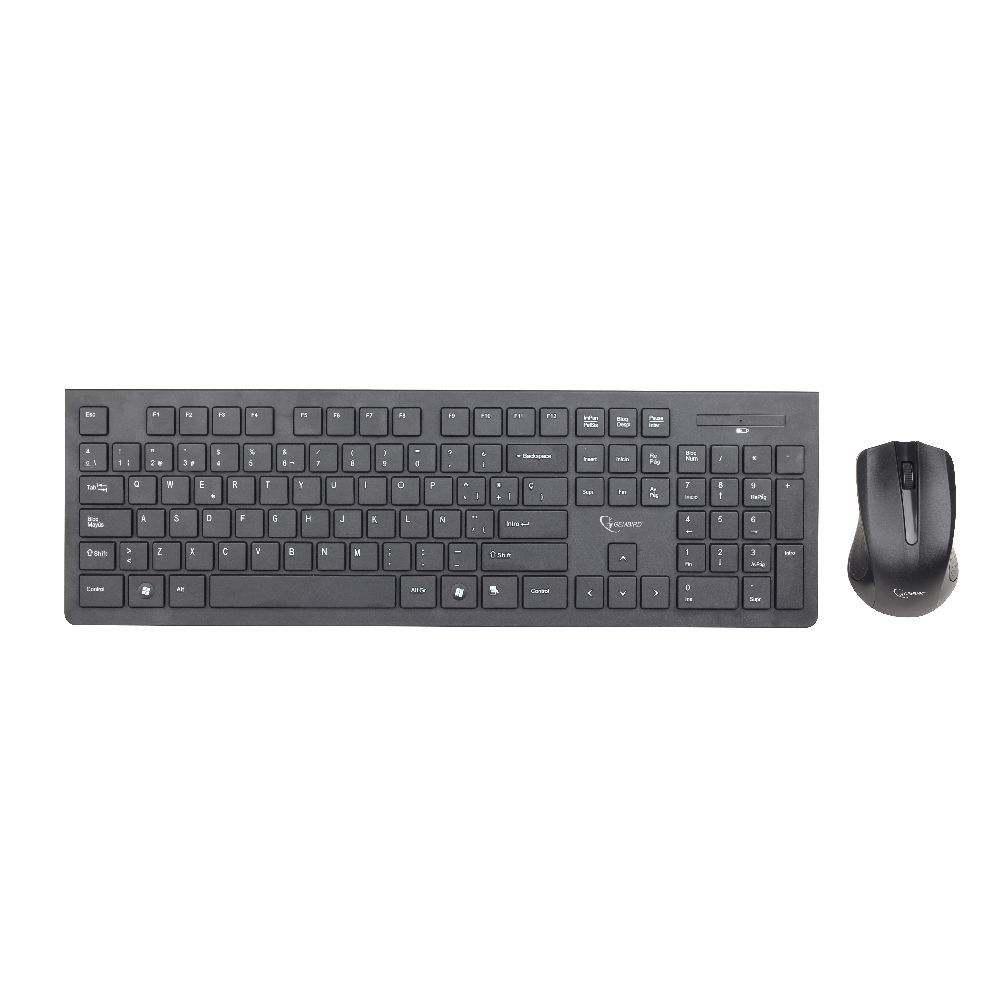 Kit Tastatura & Mouse Gembird Wireless desktop set slim Negru