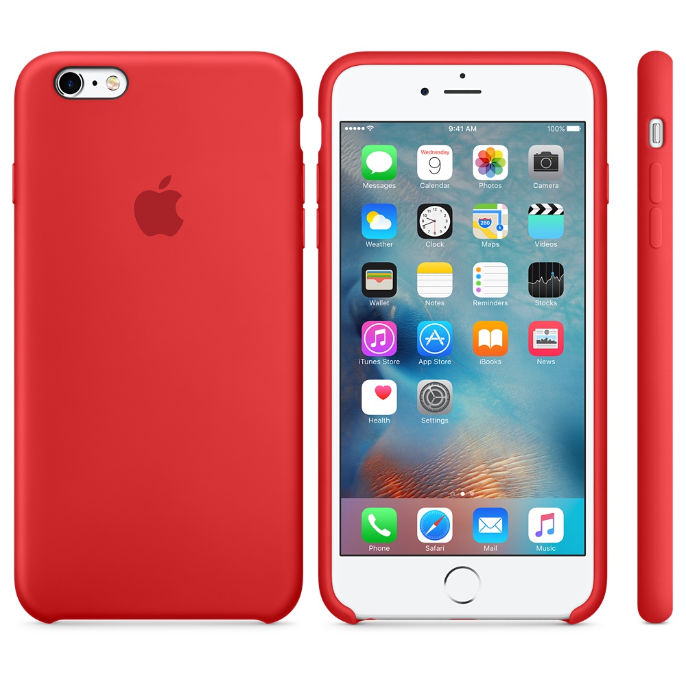Husa Apple Silicone Case pentru iPhone 6s Plus Rosu