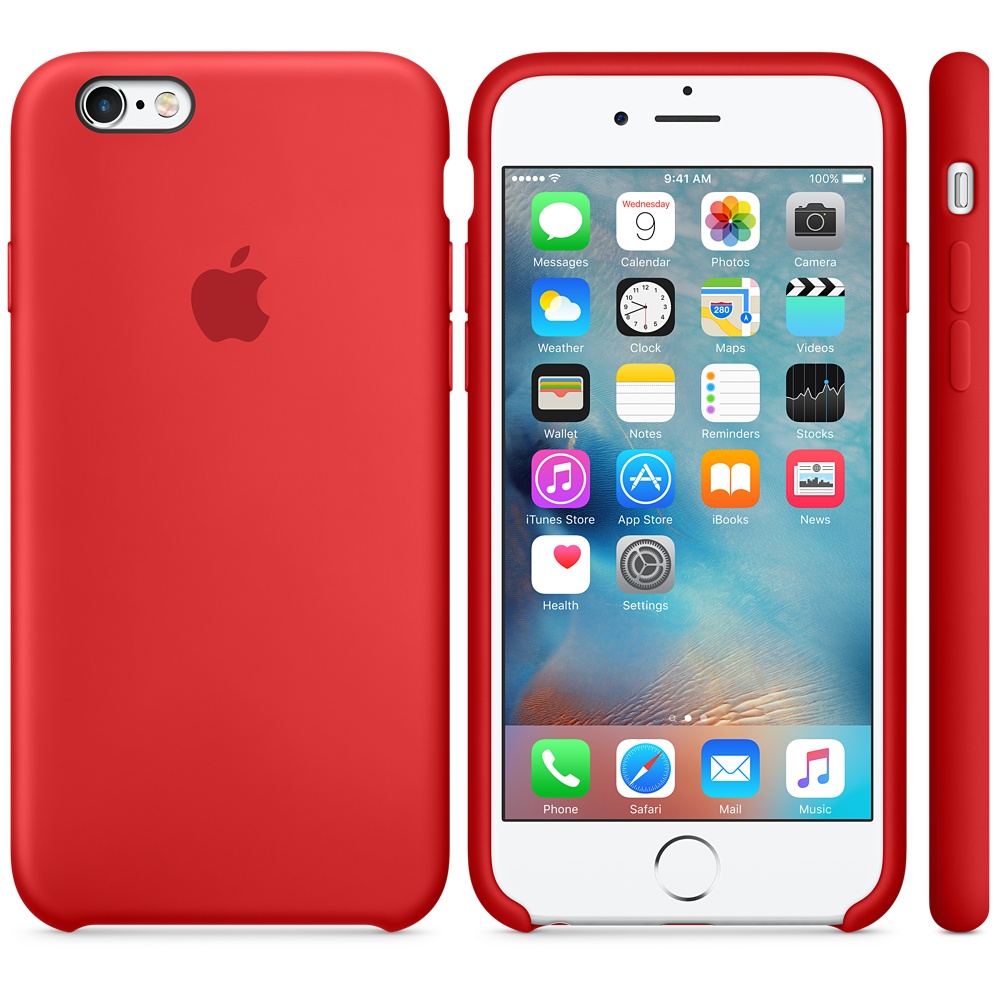 Husa Apple Silicone Case pentru iPhone 6s Rosu
