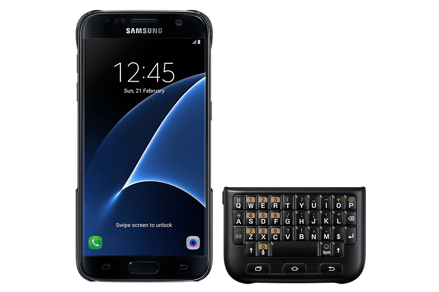 Husa Keyboard Cover pentru Samsung Galaxy S7 G930 Negru