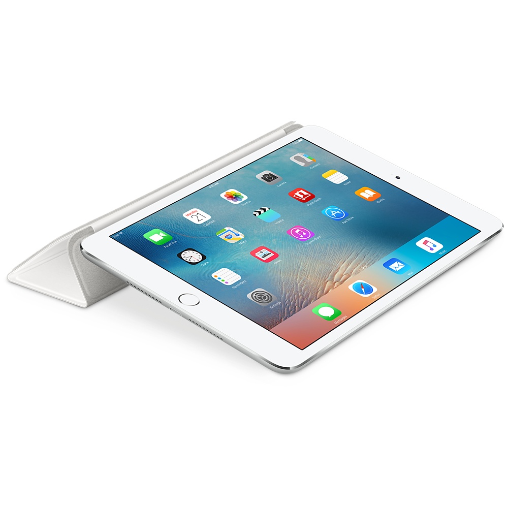 Husa Stand Apple Smart Cover pentru iPad mini 4 MKLW2ZM/A Alb