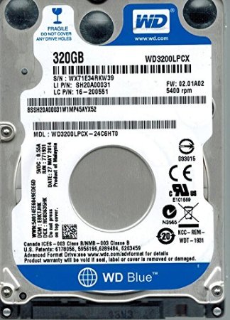 Hard Disk Notebook Western Digital Blue 320GB SATA3 5400 rpm 16MB