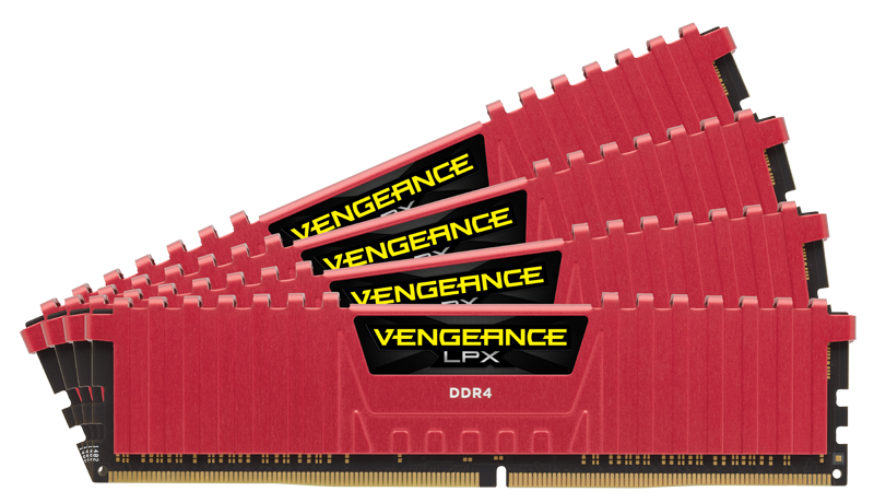 Memorie desktop corsair vengeance lpx 32gb (4 x 8gb) ddr4 cl14 2400mhz red
