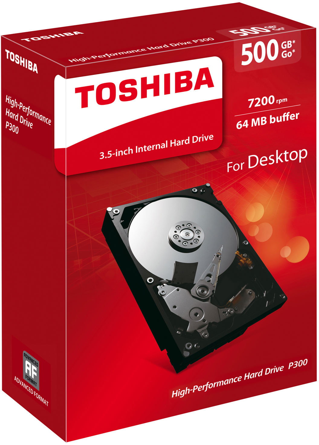 Hard Disk Desktop Toshiba P300 500GB 7200RPM 64MB cache SATA III