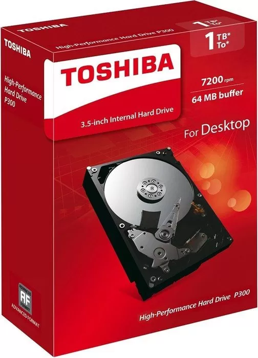 Hard Disk Desktop Toshiba P300 1TB 7200RPM 64Mb cache SATA III