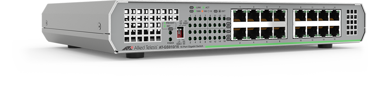 Switch Allied Telesis GS910 16x1000Mbs-RJ45 fara management cu sursa interna