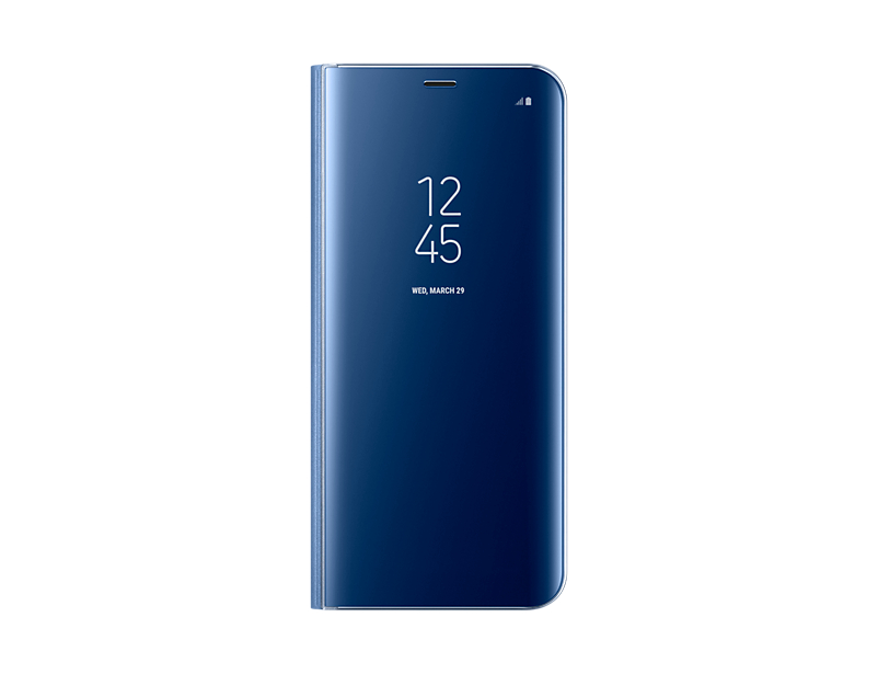 Husa Clear View Samsung EF-ZG955 pentru Galaxy S8 Plus G955 Albastru Desigilat