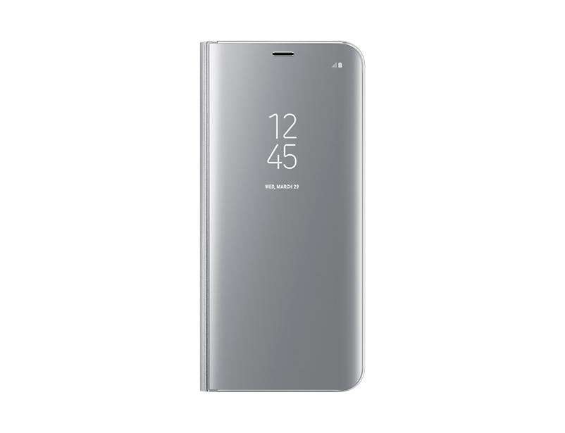 Husa Clear View Samsung EF-ZG955 pentru Galaxy S8 Plus G955 Argintiu