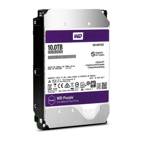 Hard Disk Desktop Western Digital WD Purple Surveillance 10TB 5400RPM SATA3 256MB