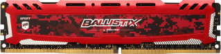 Memorie Desktop Micron Crucial Ballistix Sport LT Red 16GB DDR4 2400MHz