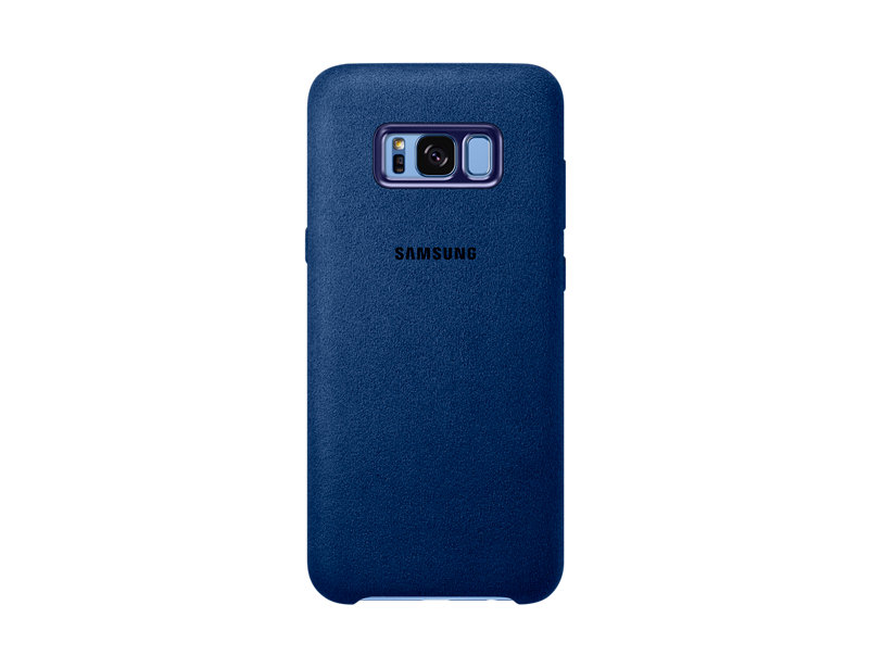 Capac protectie spate Alcantara Cover Samsung EF-XG955 pentru Galaxy S8 Plus G955 Albastru
