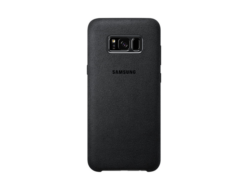 Capac protectie spate Alcantara Cover Samsung EF-XG955 pentru Galaxy S8 Plus G955 Argintiu