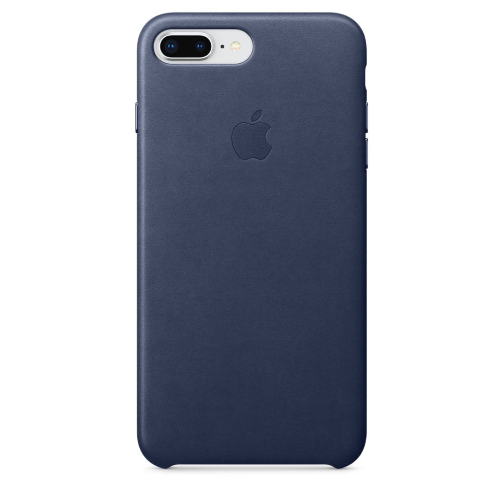 Capac protectie spate Apple Leather Case pentru iPhone 7 Plus / 8 Plus Midnight Blue