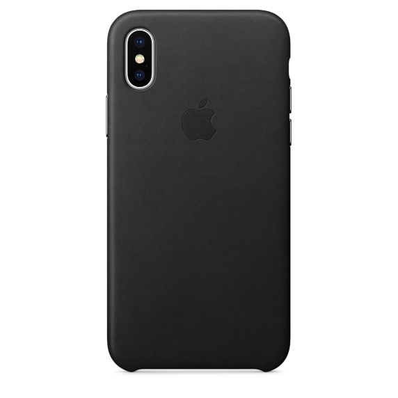 Capac protectie spate apple leather case pentru iphone x black