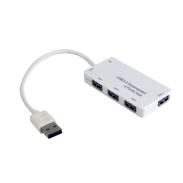 Hub USB Gembird 4 porturi USB 3.0 White