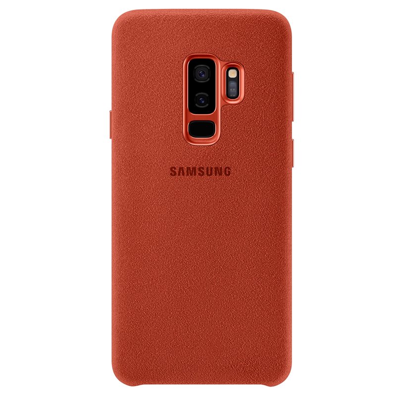 Capac protectie spate Alcantara Cover Samsung EF-XG965 pentru Galaxy S9 Plus G965 Red