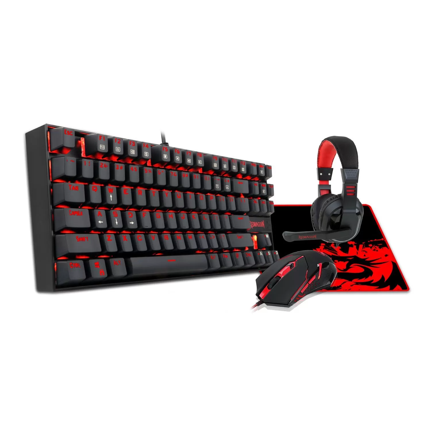 Kit Gaming Redragon K552-BB Kumara + Centrophorus + Garuda + Archelon M