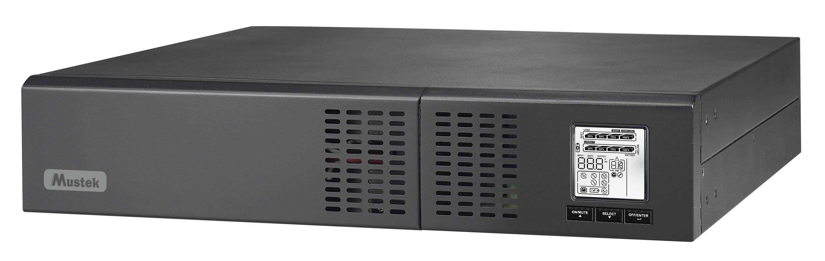 UPS Mustek PowerMust 1500 NetGuard LCD Line Interactive Rack/Tower 1500VA/1350W 8xIEC C13