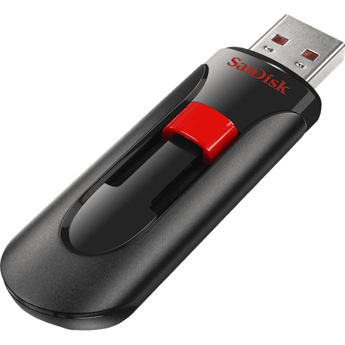 Flash Drive SanDisk Cruzer Glide 128GB USB 2.0 Black / Red