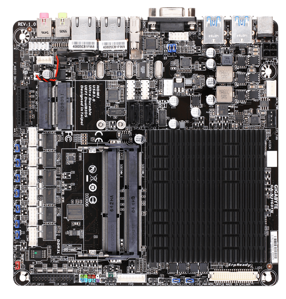 Placa de baza Gigabyte GA-N3160TN Procesor Integrat Intel Celeron N3160