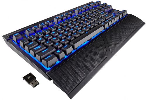 Tastatura Gaming Corsair K63 Wireless Mechanical - Cherry MX Red Blue LED Layout EU