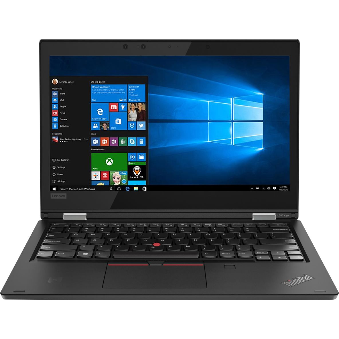 Ultrabook Lenovo ThinkPad L380 Yoga 13.3 Full HD Intel Core i5-8250U RAM 8GB SSD 256GB Windows 10 Pro Negru