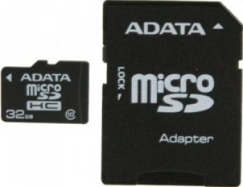Card de Memorie A-Data microSDHC 32GB + adaptor