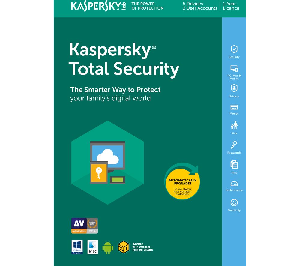 Kaspersky Total Security Licenta Electronica 2 ani 3 echipamente Renew