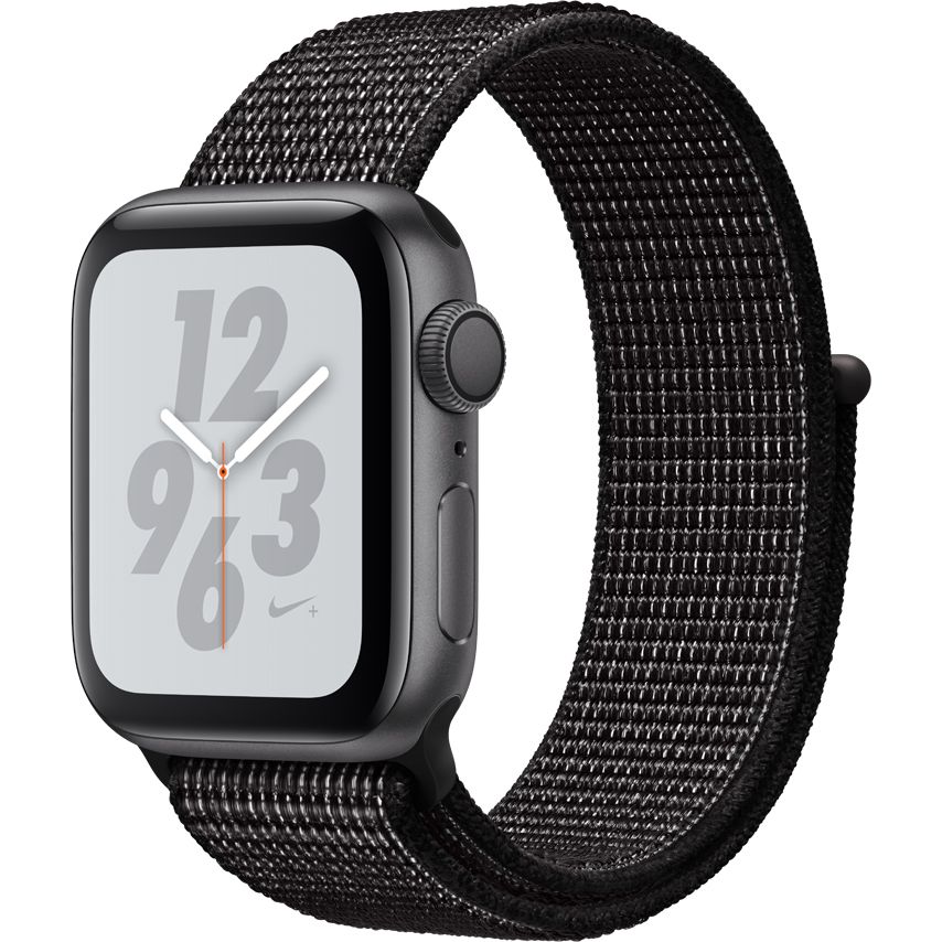Smartwatch Apple Watch Nike+ Series 4 GPS 40mm Carcasa Space Grey Aluminium Bratara Nike Sport Loop Black