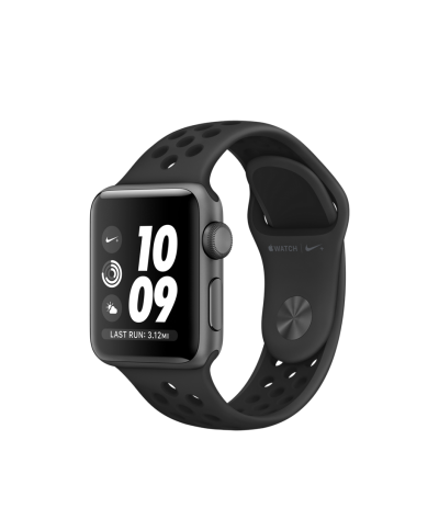 Smartwatch apple watch nike+ series 3 gps 42mm carcasa space grey aluminium bratara anthracite/black nike sport band