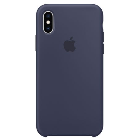 Capac protectie spate apple silicone case pentru iphone xs midnight blue