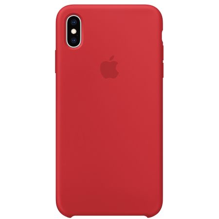 Capac protectie spate Apple Silicone Case pentru iPhone XS Max Red