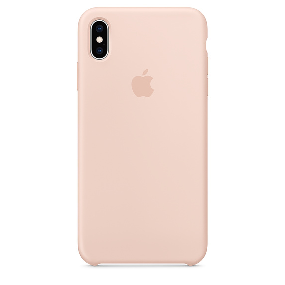 Capac protectie spate Apple Silicone Case pentru iPhone XS Max Pink Sand