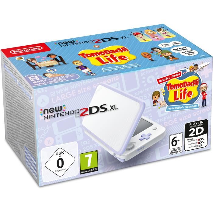 Consola New Nintendo 2DS XL White&Lavender; + Tomodachi Life