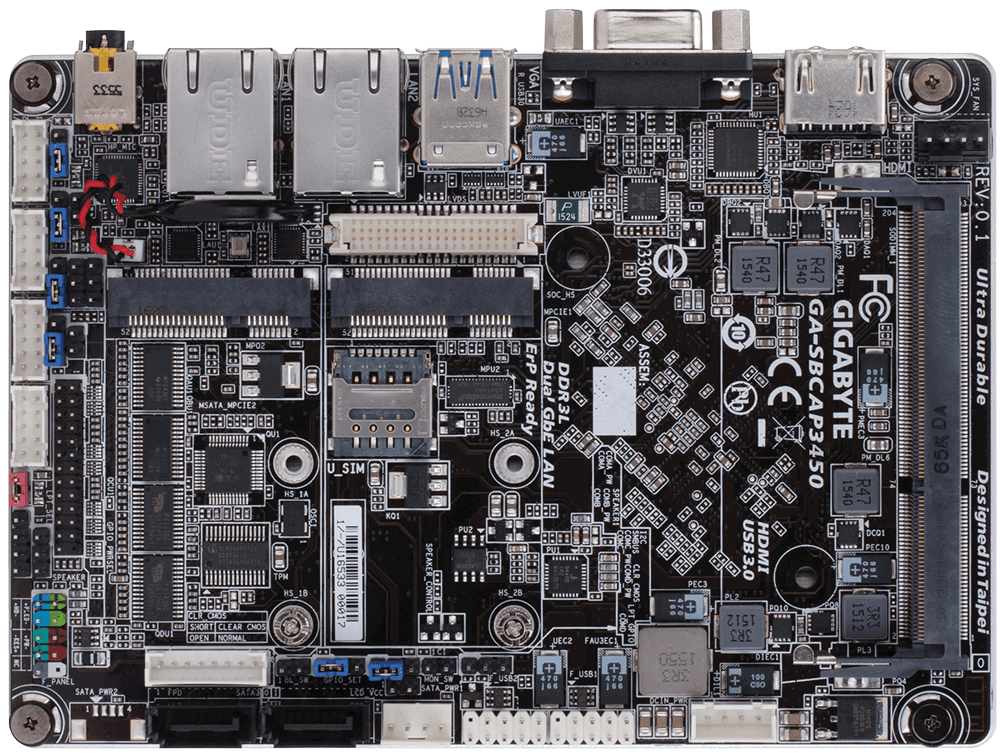 Placa de baza Gigabyte SBCAP3450 Procesor Integrat Intel Celeron N3450
