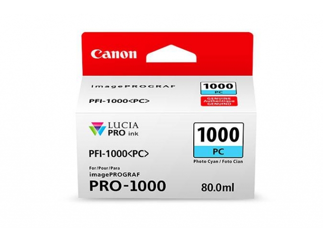 Cartus inkjet Canon PFI1000PC Photo Cyan