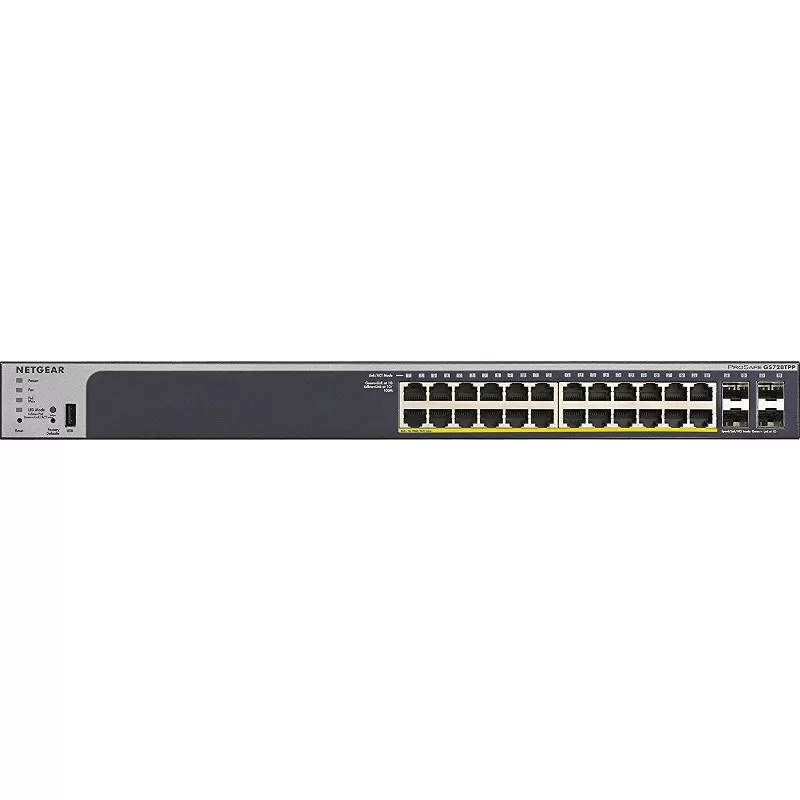 Switch Netgear GS728TPP v2 cu management cu PoE 24x1000Mbps-RJ45 (PoE) + 4xSFP