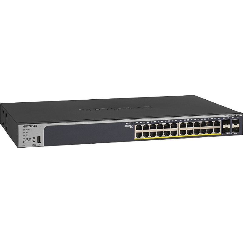 Switch Netgear GS728TP v2 cu management cu PoE 24x1000Mbps-RJ45 (PoE+) + 4xSFP