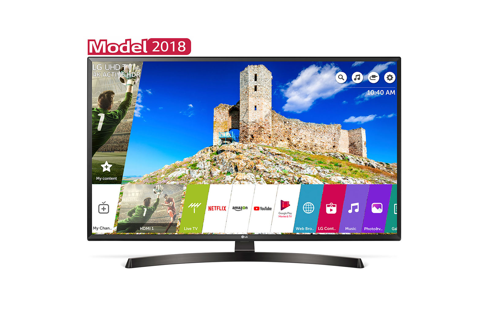 Televizor LED LG Smart TV 49UK6470PLC 123cm 4K Ultra HD Negru