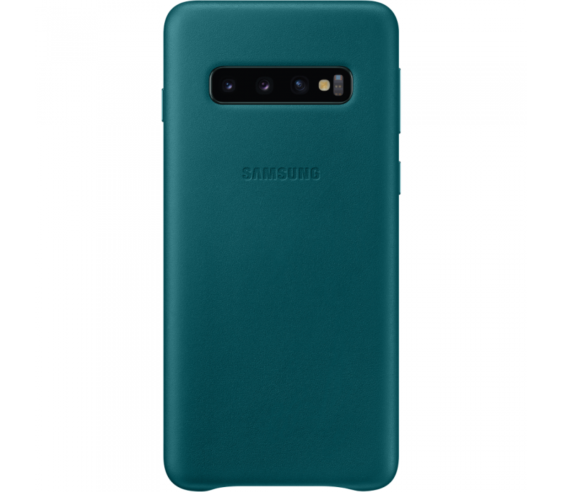 Capac protectie spate Samsung Leather Cover pentru Galaxy S10 (G973F) Green