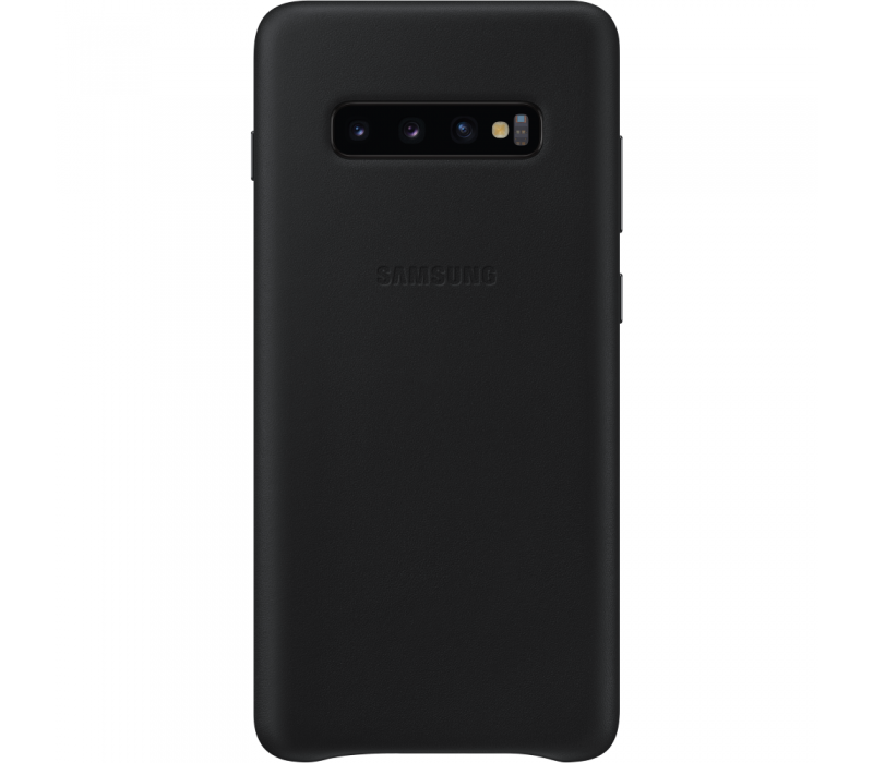 Capac protectie spate Samsung Leather Cover pentru Galaxy S10 Plus (G975F) Black